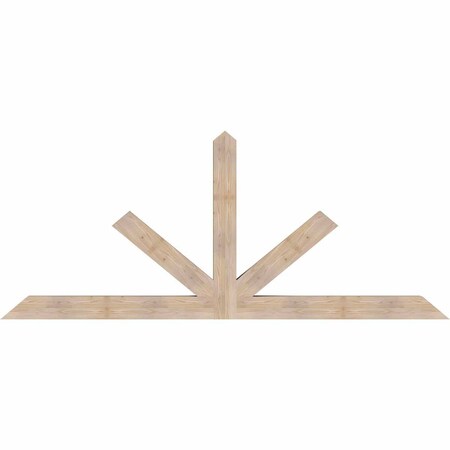 Ekena Millwork Saratoga Smooth Timber Gable Bracket, Douglas Fir, 108"W x 45"H x 5 1/2"D x 5 1/2"F, 10/12 Pitch GBW108X45X0606SAR00SDF
